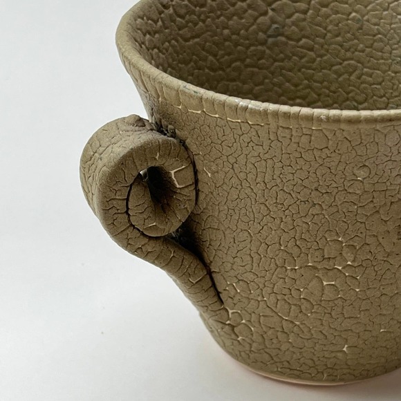 Succulent or Cactus Planter in Olive Green with a Distressed Crackle Finish - Picture 6 of 11